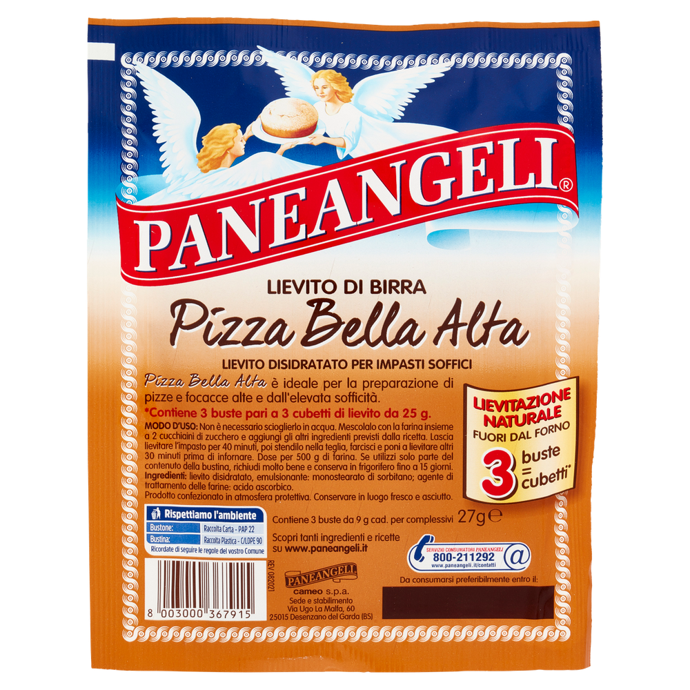 Lievito Pizza Bella Alta Pane Angeli 3 Da Gr.9