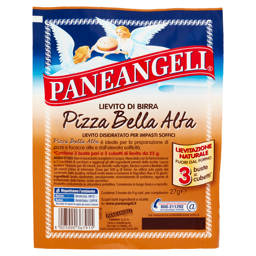 Lievito Di Birra Disdratato Per Pizza Bella Alta 3x9g Paneangeli - Foto 3