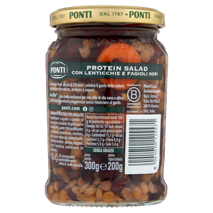 Condimento Protein Salad Con Lenticchie E Fagioli Neri Zero Olio Ponti - Foto 3
