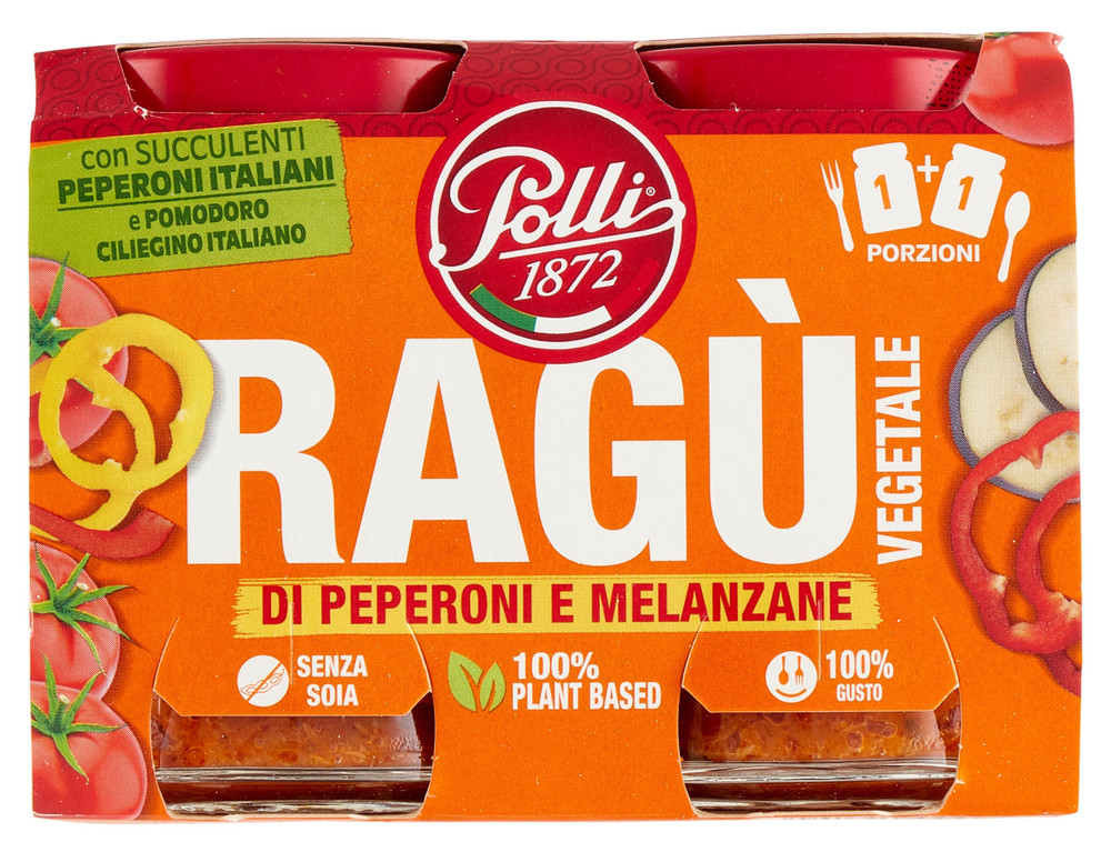 Ragu' Vegetale Di Peperoni E Melanzane Senza Glutine 2x90g Polli - Foto 3