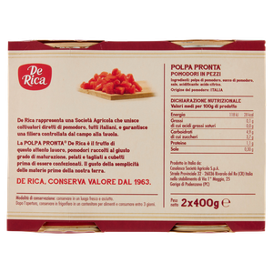 Polpa Pronta Di Pomodoro 2x400g De Rica - Foto 3