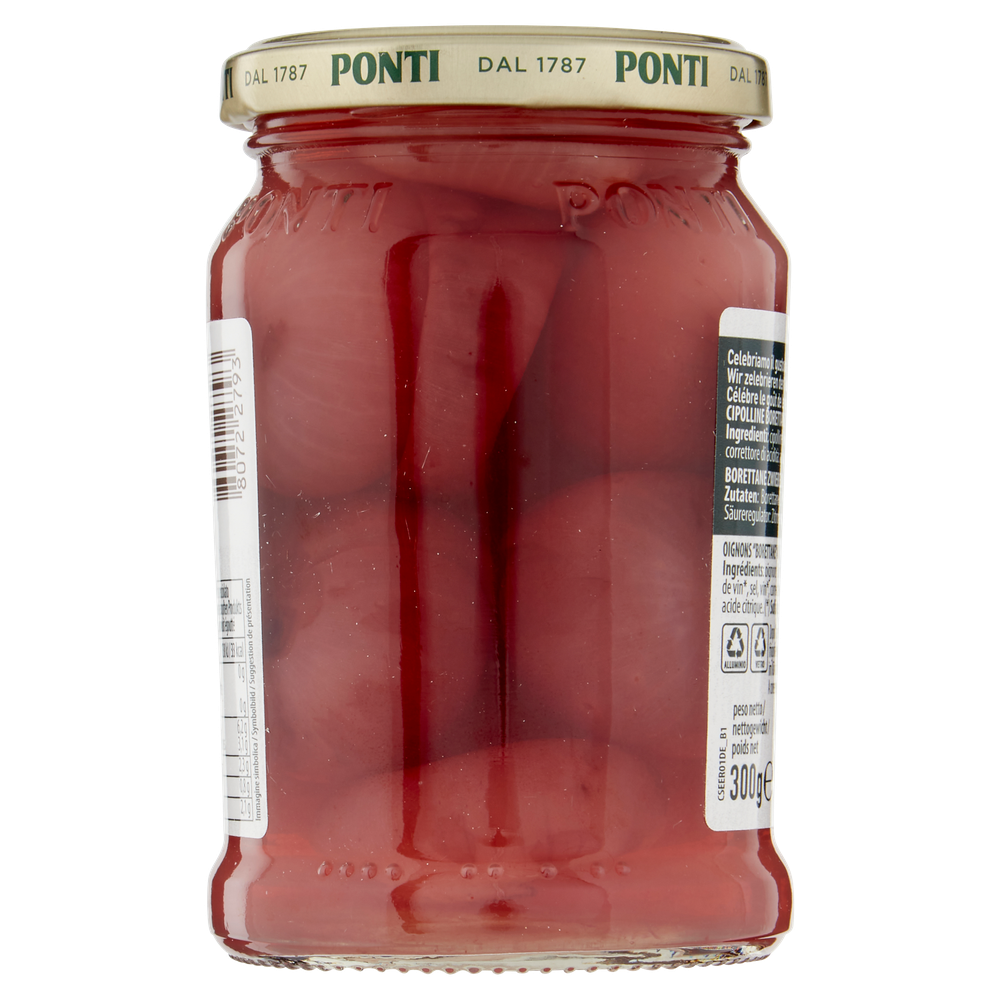 Cipolline Borettane Aroma Antico All'aceto Di Vino Rosso Ponti - Foto 3