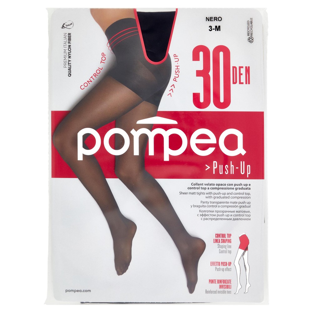 Collant Push Up Tg 3 Nero 30 Denari Pompea - Foto 1
