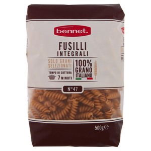 Pasta Fusilli Integrali N.47 Bennet - Foto 1