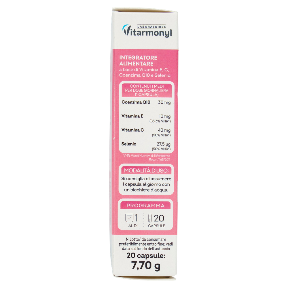 Laboratoires Vitarmonyl Coenzima Q10 Vitamina E E C 20 Capsule 7,70g - Foto 2