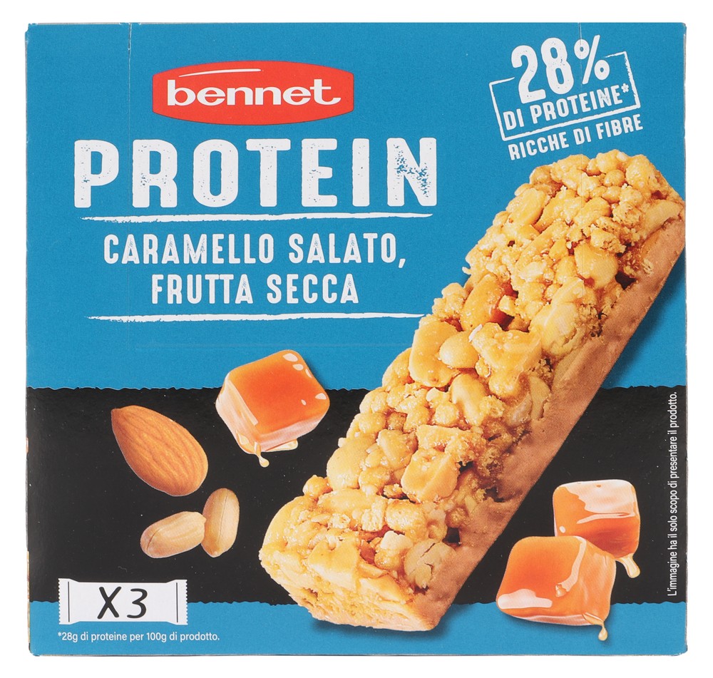 Barretta Proteica Arachidi E Caramello Salato Bennet 33gx3 - Foto 1