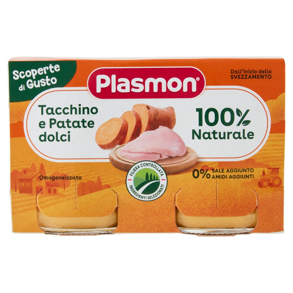 Omogeneizzato Tacchino E Patate Dolci 2x120g Plasmon