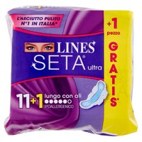 Assorbenti Lines Seta Ultra Lungo Con Ali Da 11+1 Assorbenti Lines Seta Ultra Lungo Con Ali Da 11+1
