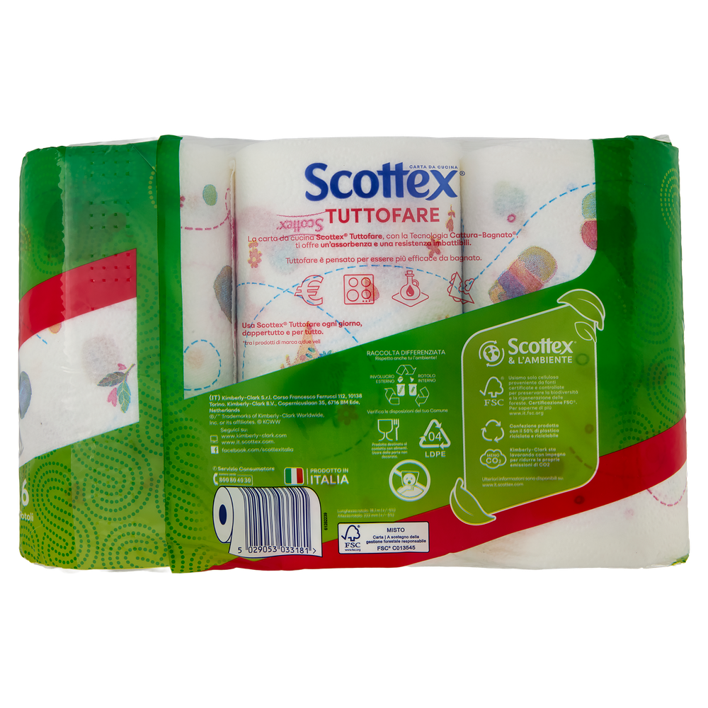 6 Rotoli Carta Casa Tuttofare Scottex - Foto 3