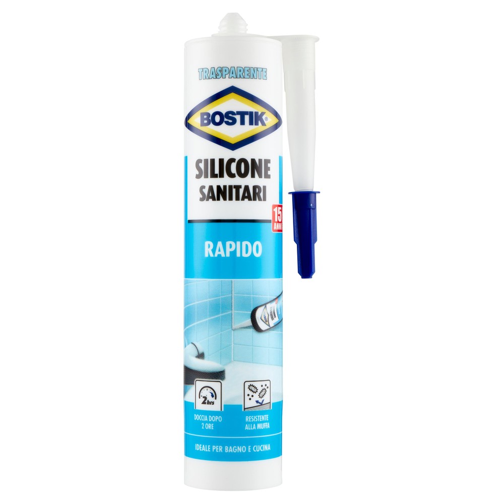 Silicone A Base Acetica Sanitari Trasparente 280ml Bostik - Foto 1