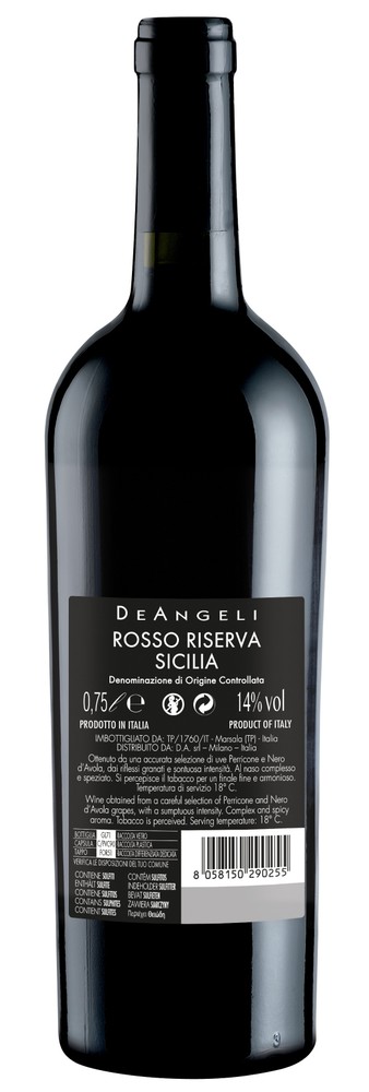 Vino Rosso Riserva Doc Sicilia Deangeli - Foto 2