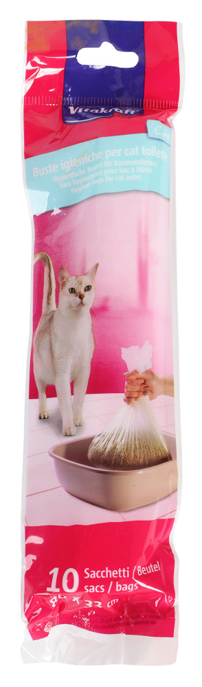 10 Bustine Igieniche Per Gatto Toilette Vitakraft - Foto 1