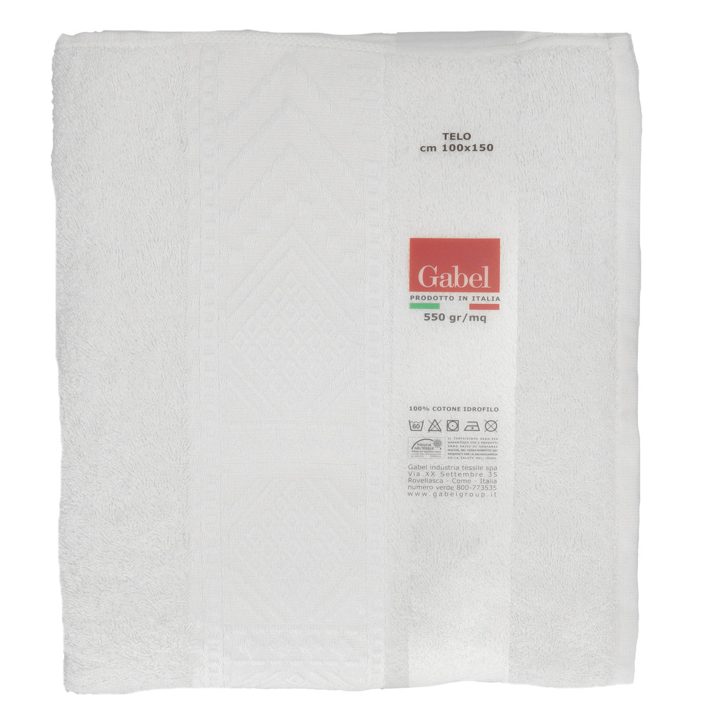 Telo Spugna Cm100x150 Bianco Gabel - Foto 1