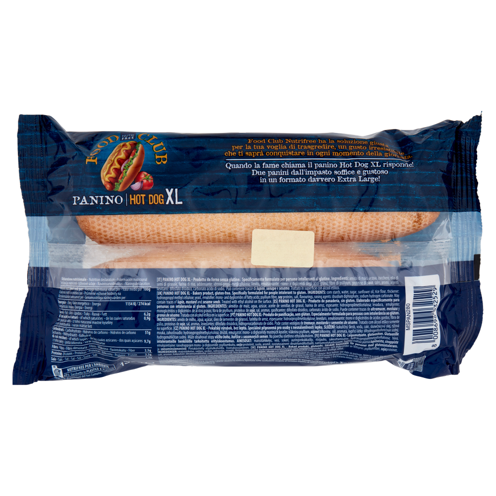 Nutrifree Food Club Panino Hot Dog XL Senza Glutine - Foto 3