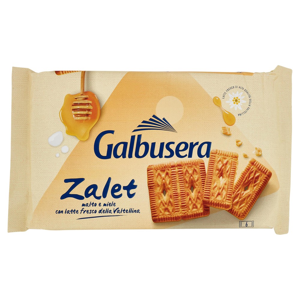 Frollini Zalet Con Latte Fresco, Malto E Miele 6x85g Galbusera - Foto 1