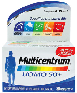 Multivitaminico Completo Vitamina B C Zinco Uomo 50+ Multicentrum