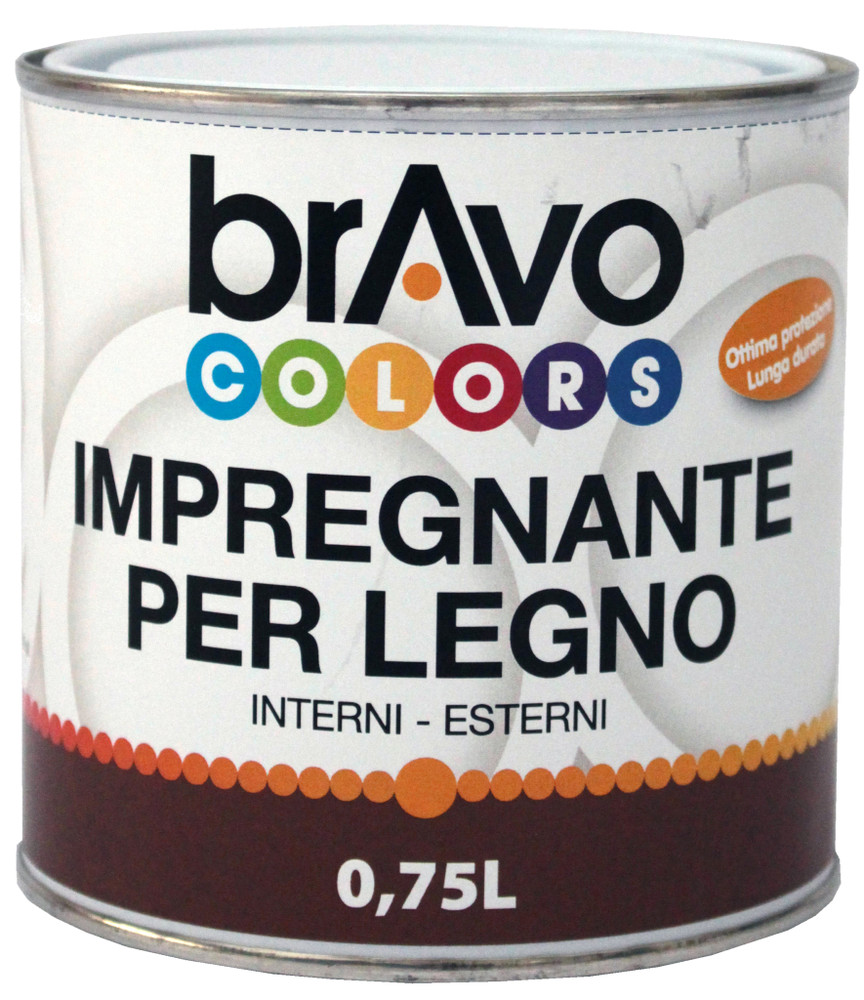 Impregnante Base Solvente Noce Scuro Bravo Colors L.0,75 - Foto 1