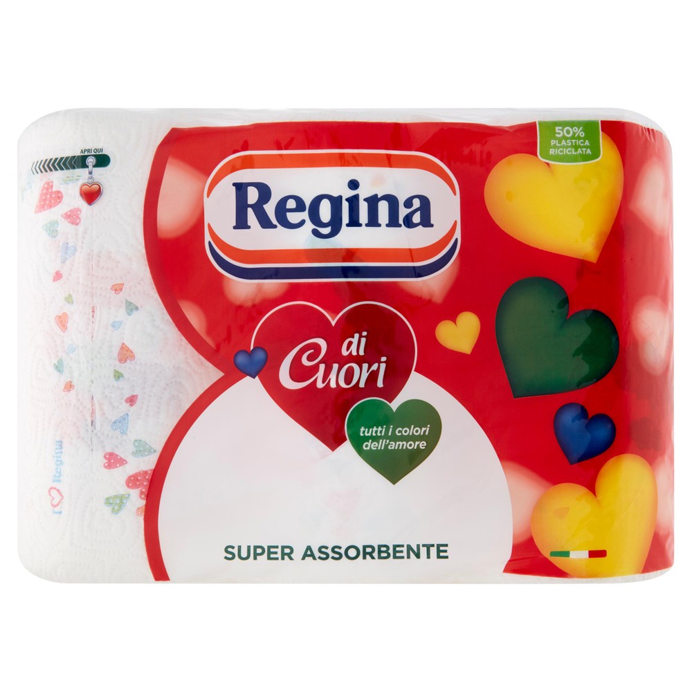 3 Rotoli Carta Cucina Decorata E Resistente 2 Veli Regina Di Cuori - Foto 1