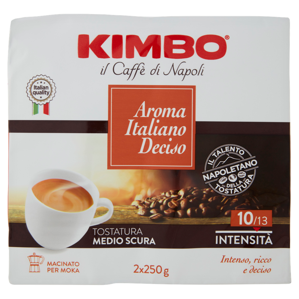 Caffe' Macinato Moka Aroma Italiano Deciso 2x250g Kimbo - Foto 1