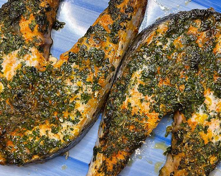 Salmone al forno croccante