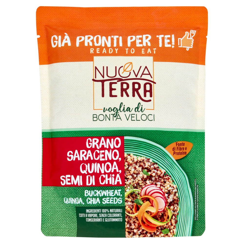 Piatto Pronto Con Grano Saraceno, Quinoa E Semi Di Chia Nuova Terra - Foto 1
