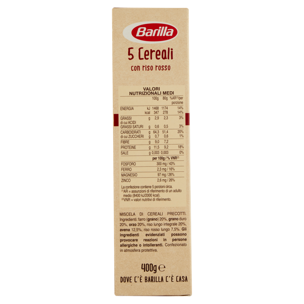 Mix 5 Cereali Pronti Con Riso Rosso, Farro, Orzo, Grano, Avena Barilla - Foto 3