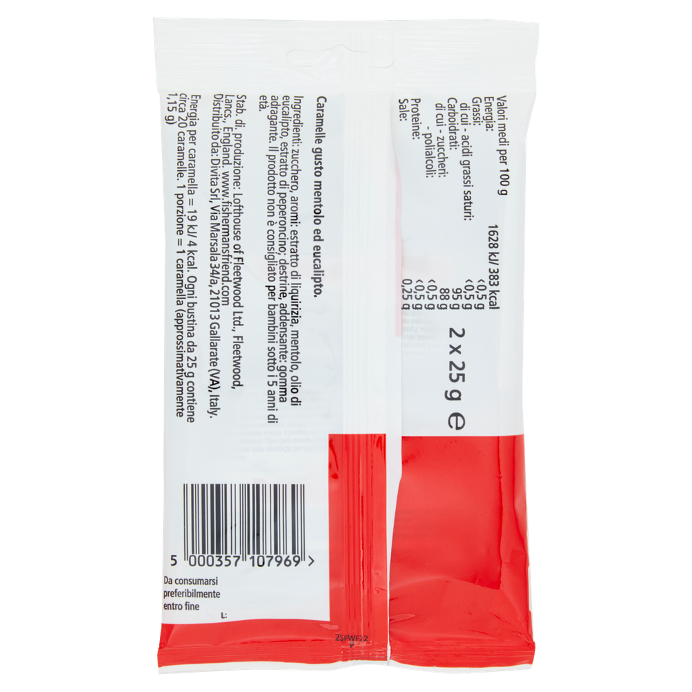 Caramelle Original Gusto Mentolo E Eucalipto 2x25g Fisherman's Friend - Foto 3