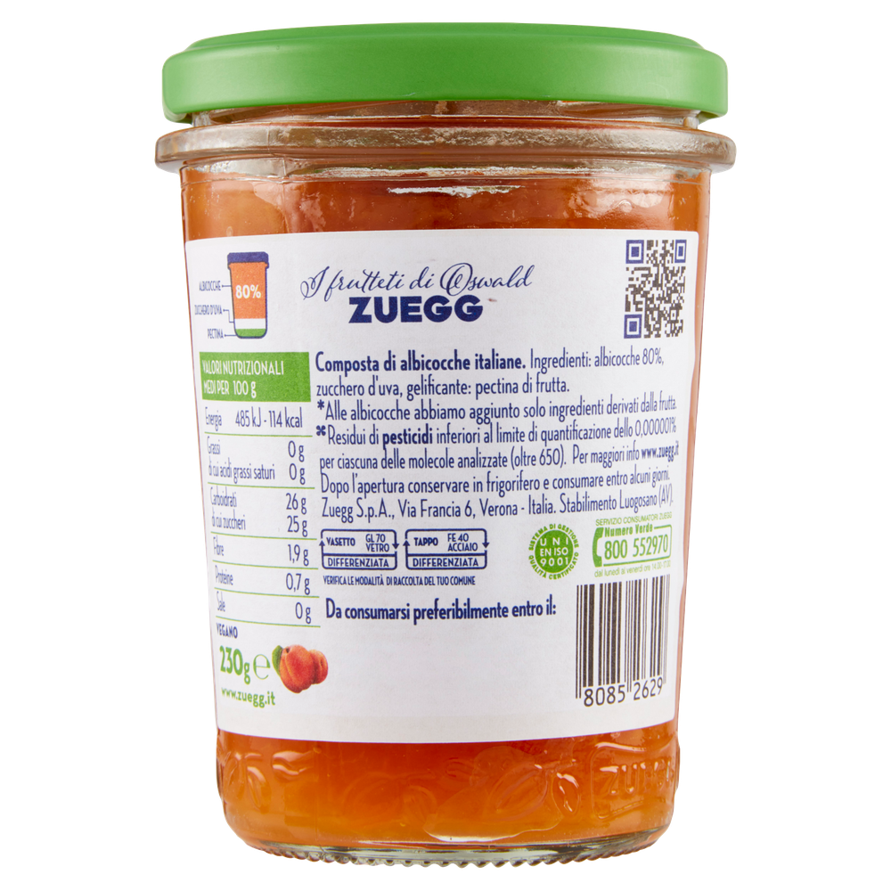 Composta Di Albicocche Italiane 100% Da Frutta Zero Residui Zuegg - Foto 3