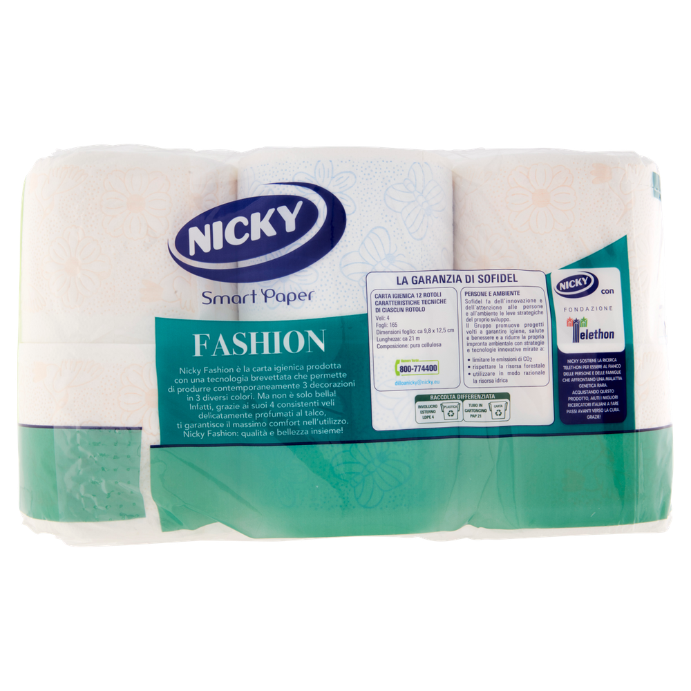 12 Rotoli Carta Igienica Nicky Fashion - Foto 3