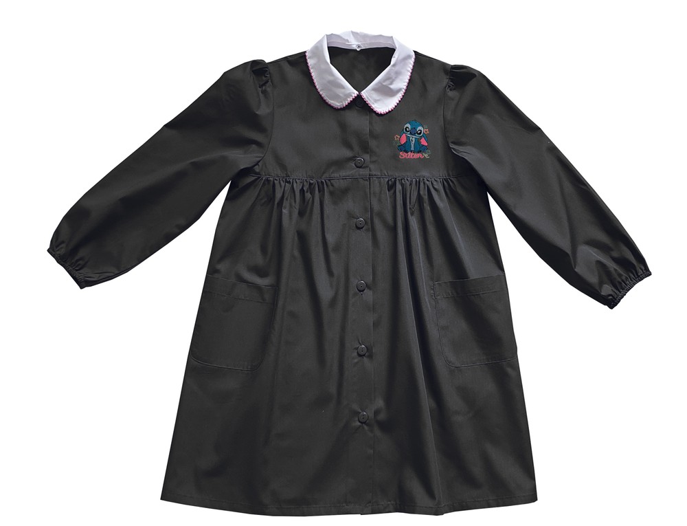 Grembiule Scuola Bambina 6 Anni Nero - Foto 1