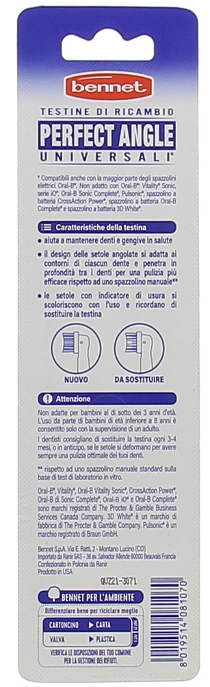 Ricambi Pulizia Totale Per Spazzolino Elettrico Bennet - Foto 3