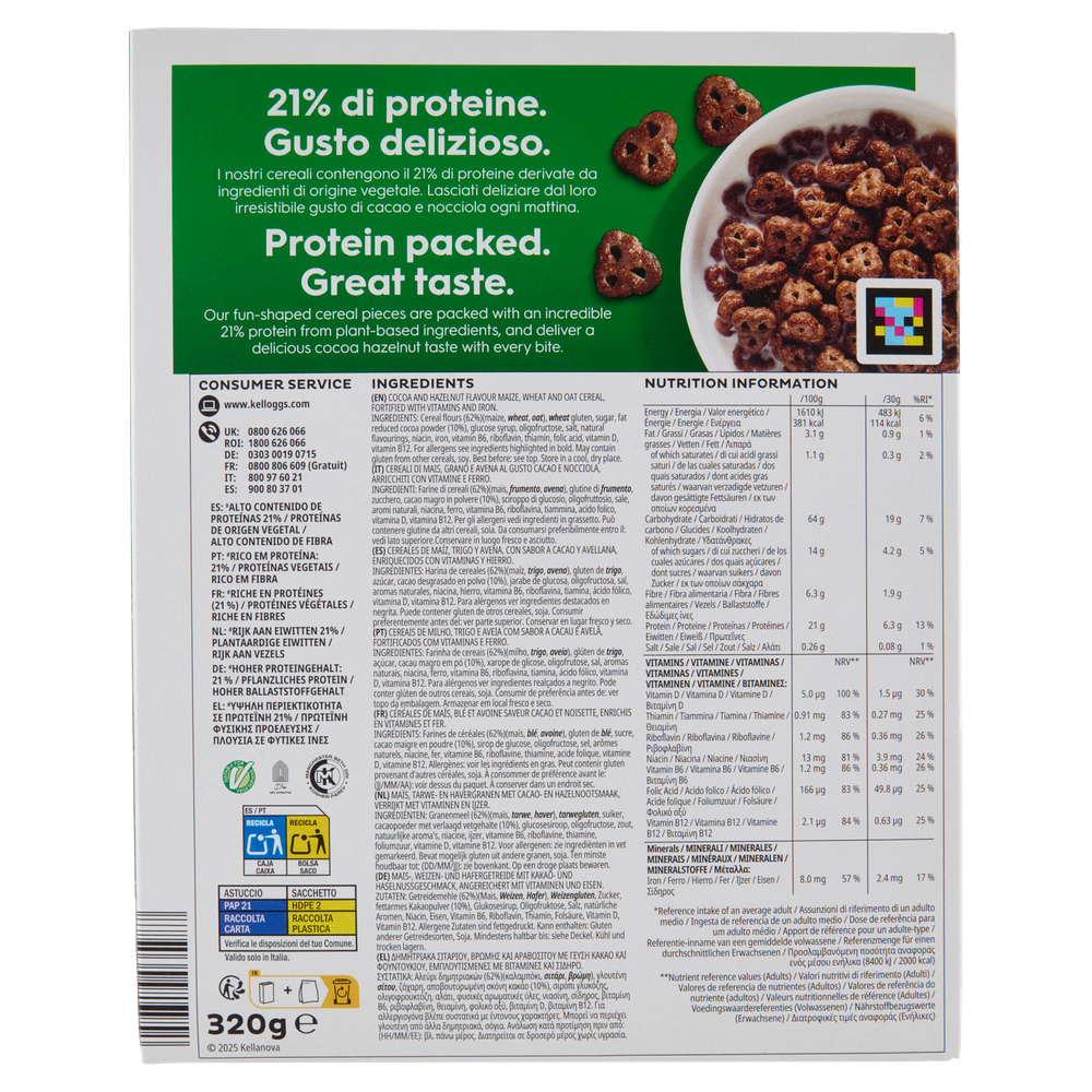 Cereali Gusto Cacao E Nocciola High Protein Special K Kellogg's - Foto 3