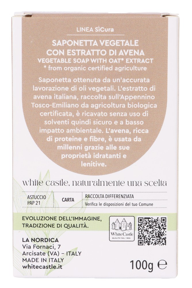 Sapone Vegetale Avena Con Estratto Di Avena Biologica - Foto 3