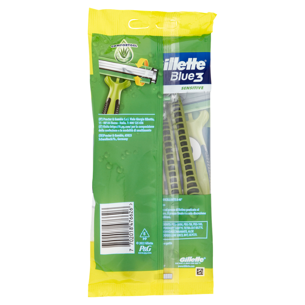 Rasoio Gillette Blue3 Sensitive Conf. Da 4+1