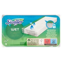 Swiffer Wet Starter Kit Scopa Lavapavimenti: 1 Scopa + 6 Panni Umidi
