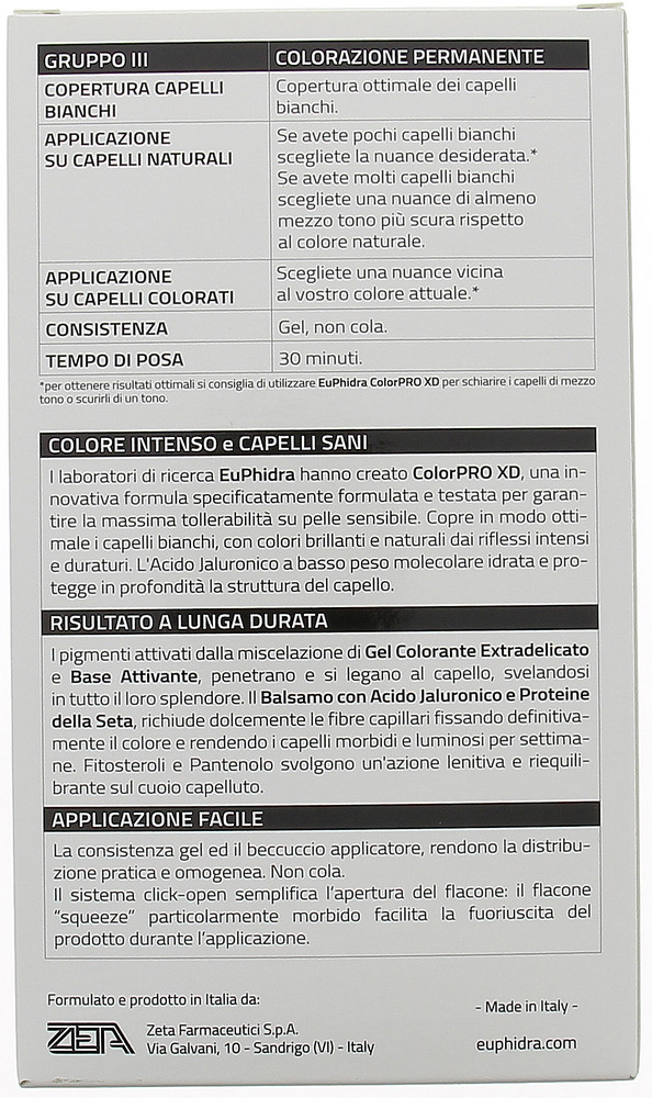 Tinta Capelli Colorpro Xd N.530 Castano Chiaro/Dorato Euphidra - Foto 2