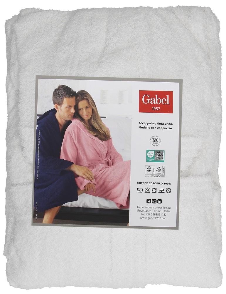 Accappatoio Unisex Con Cappuccio S Bianco Gabel - Foto 1