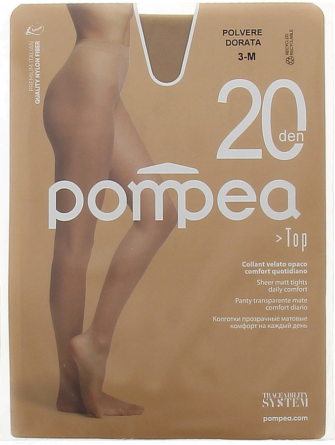 Top 20 Collant Tg 3 Polvere Dorata 20 Denari Pompea - Foto 1