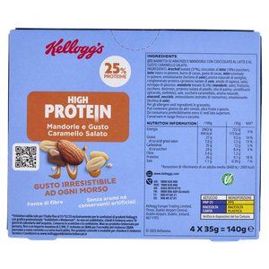 Barretta High Protein Alle Mandorle E Caramello Salato 4x35g Kellog's - Foto 3