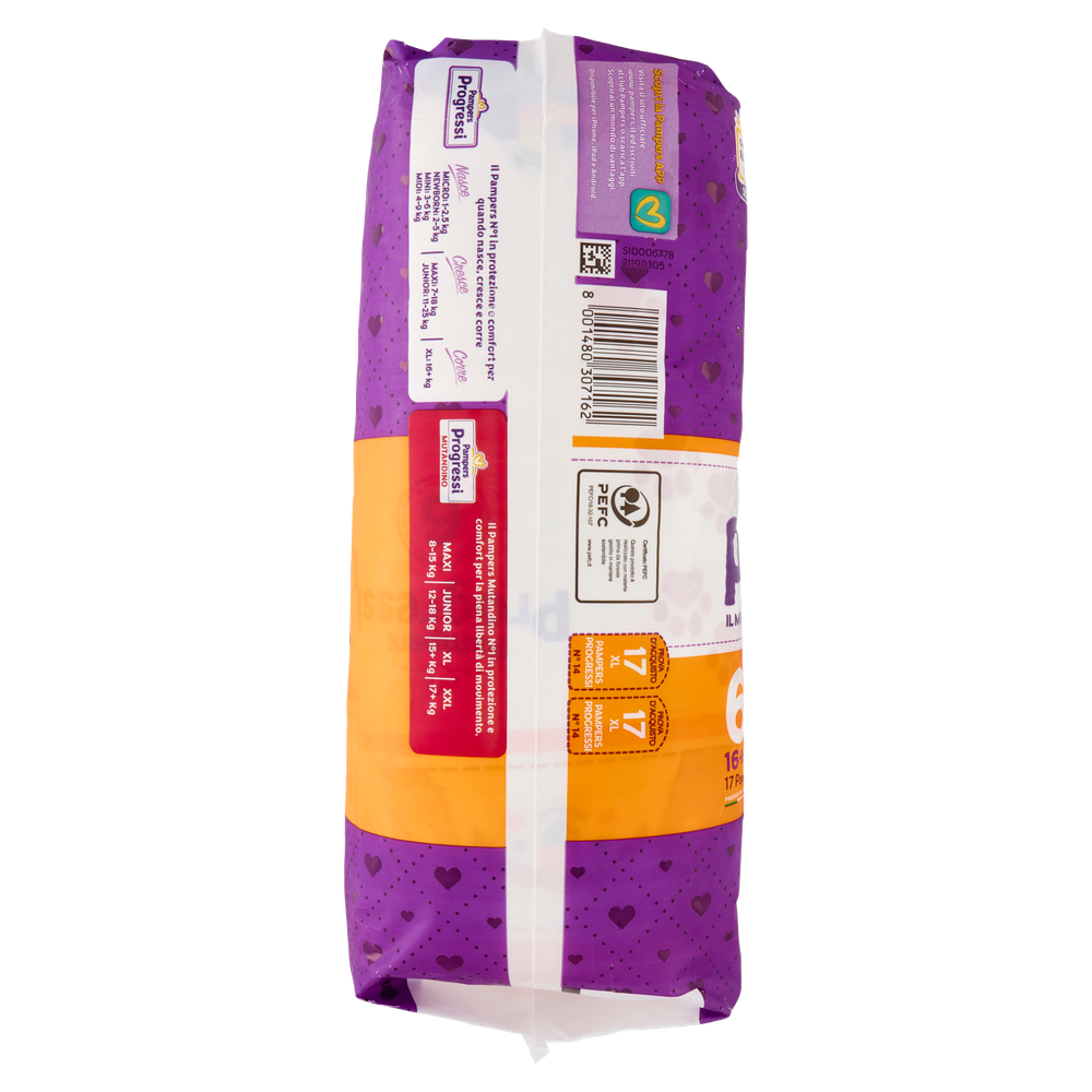 34 Pannolini Progressi Taglia XL Pampers - Foto 2