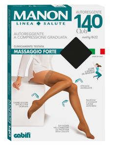 Calze Autoreggenti Donna Tg 2 Nero 140 Denari Manon - Foto 1