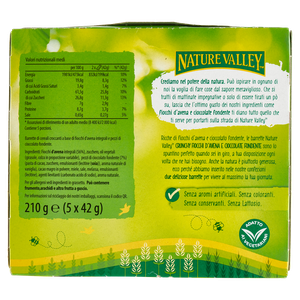 Barrette Crunchy Di Avena E Cioccolato Fondente 5x42g Nature Valley - Foto 3