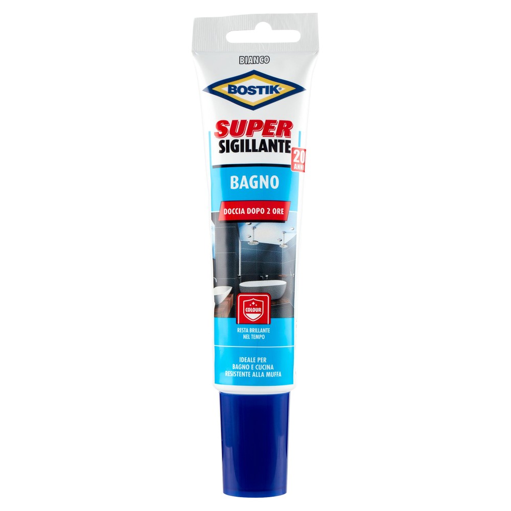 Super Sigillante Bagno 100% Puro Silicone Bianco Tubo 150ml Bostik - Foto 1