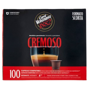 100 Caps Caffè Cremoso Caffe' Vergnano 1882 Compatibili Nespresso, - Foto 1