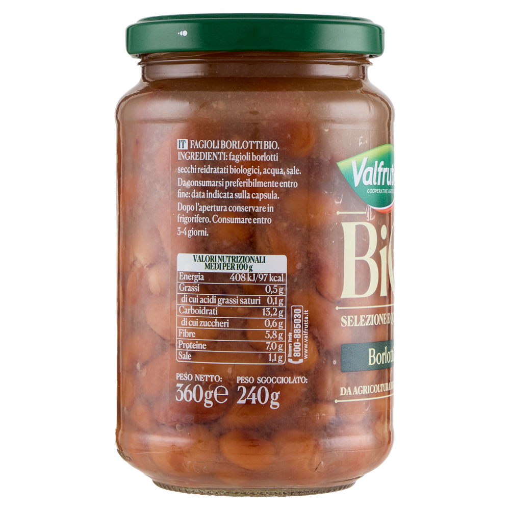 Fagioli Borlotti Biologici In Vetro Valfrutta - Foto 2