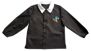 Casacca Scuola Bambino Con Cerniera 7 Anni Nero Ricamo Sonic - Foto 1