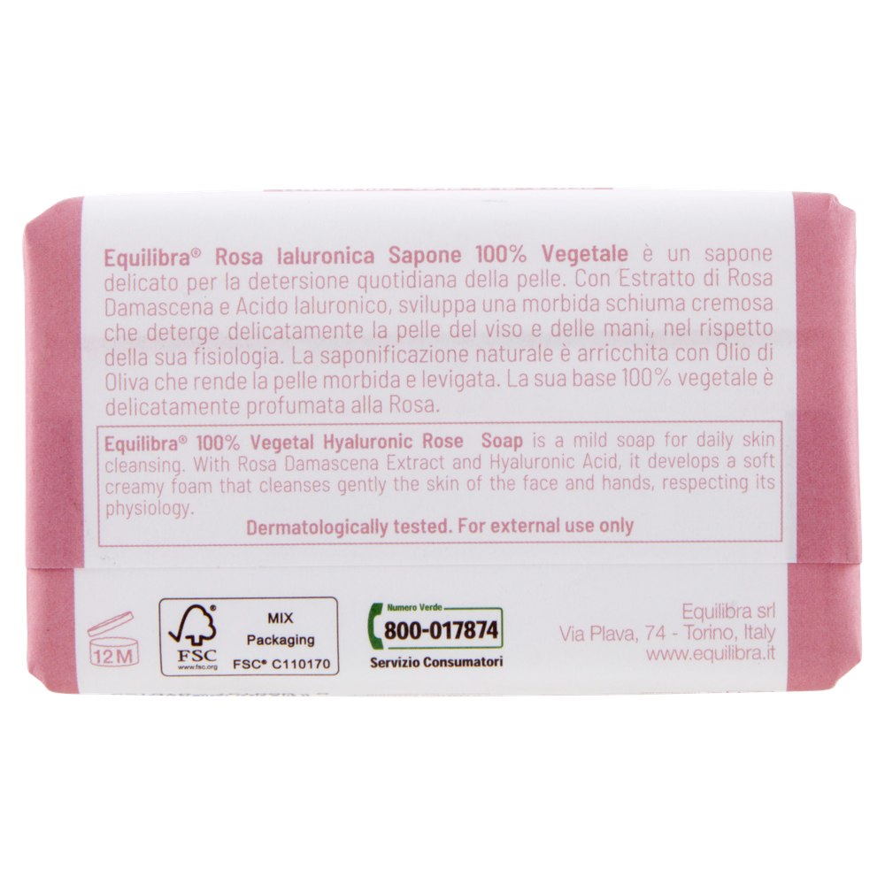Sapone Vegetale Rosa Ialuronico Equilibra - Foto 3