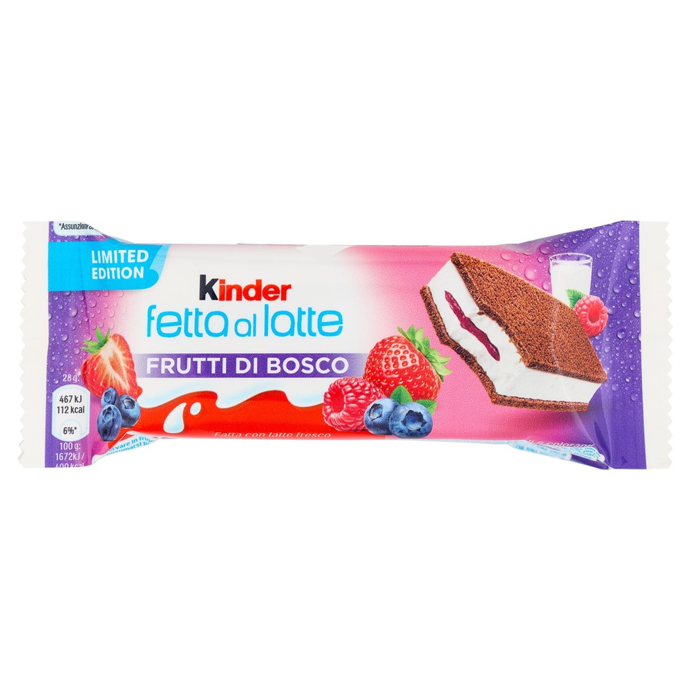 Kinder Fetta Al Latte Frutti Di Bosco 5x28gr Kinder - Foto 1