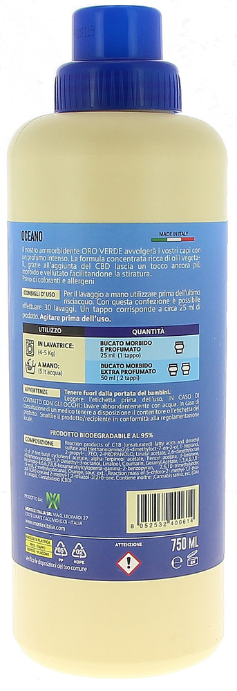 Ammorbidente Concentrato Oceano Oroverde 30 Lavaggi - Foto 2