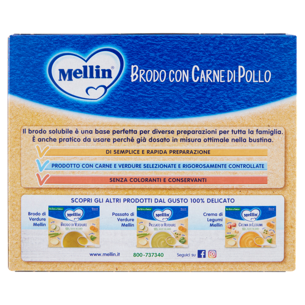 Brodo Di Pollo 10 Bustine Da 80g Mellin - Foto 3